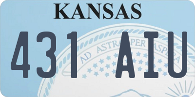KS license plate 431AIU