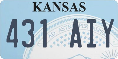 KS license plate 431AIY