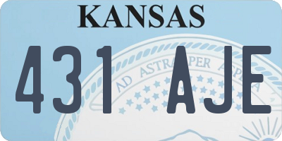 KS license plate 431AJE