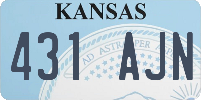 KS license plate 431AJN