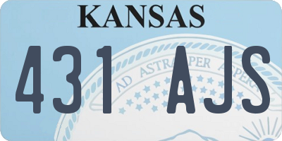 KS license plate 431AJS