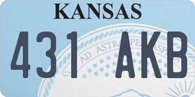 KS license plate 431AKB