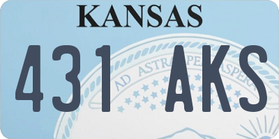 KS license plate 431AKS