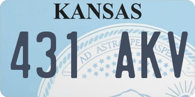 KS license plate 431AKV
