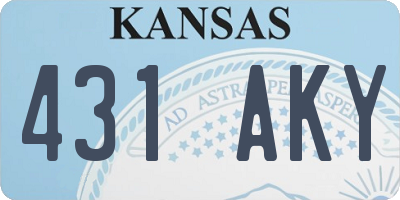 KS license plate 431AKY
