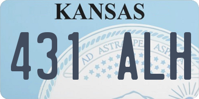 KS license plate 431ALH