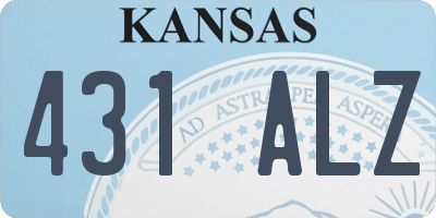 KS license plate 431ALZ