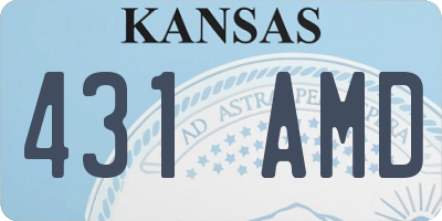 KS license plate 431AMD