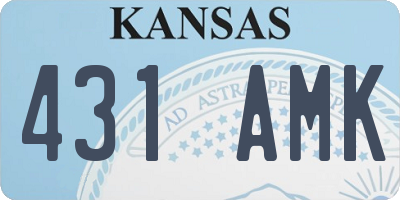 KS license plate 431AMK