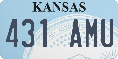 KS license plate 431AMU