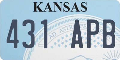 KS license plate 431APB