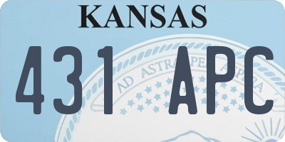 KS license plate 431APC