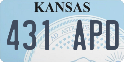 KS license plate 431APD