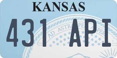 KS license plate 431API