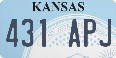 KS license plate 431APJ