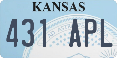 KS license plate 431APL