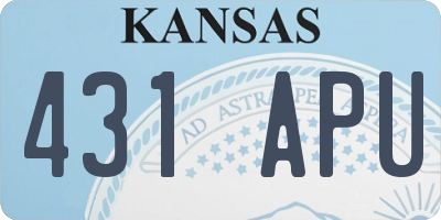 KS license plate 431APU