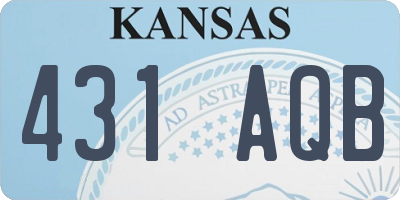 KS license plate 431AQB