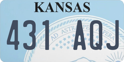 KS license plate 431AQJ