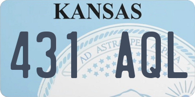 KS license plate 431AQL