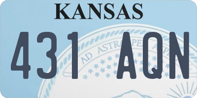 KS license plate 431AQN
