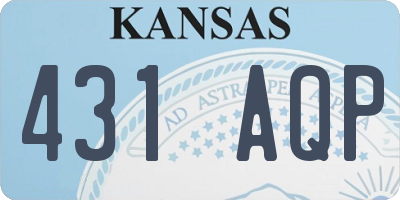 KS license plate 431AQP