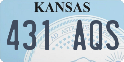 KS license plate 431AQS