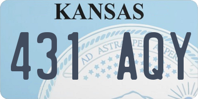 KS license plate 431AQY