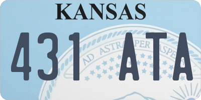 KS license plate 431ATA