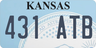 KS license plate 431ATB
