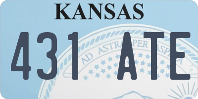 KS license plate 431ATE
