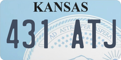 KS license plate 431ATJ