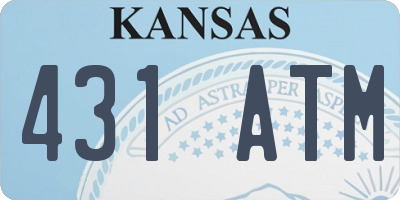 KS license plate 431ATM