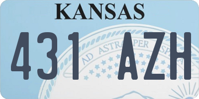 KS license plate 431AZH