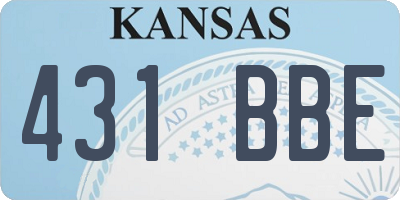 KS license plate 431BBE