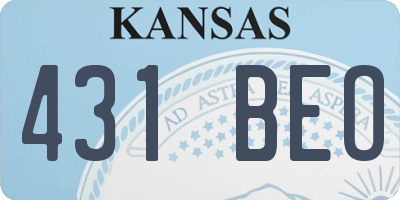 KS license plate 431BEO