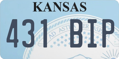 KS license plate 431BIP