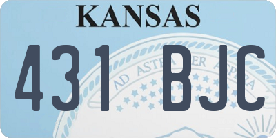 KS license plate 431BJC