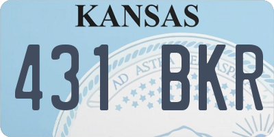 KS license plate 431BKR