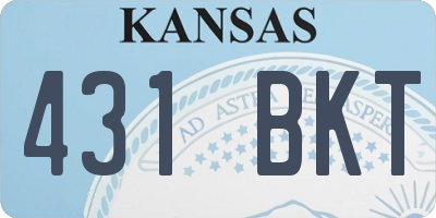 KS license plate 431BKT