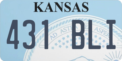 KS license plate 431BLI