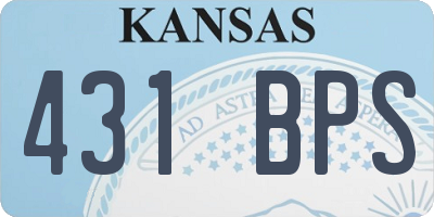 KS license plate 431BPS
