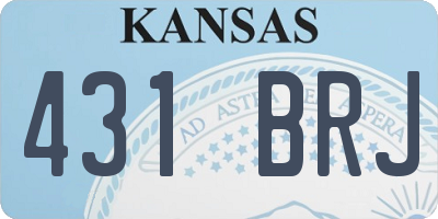 KS license plate 431BRJ
