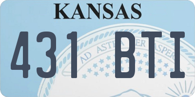 KS license plate 431BTI