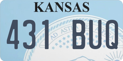 KS license plate 431BUQ