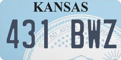 KS license plate 431BWZ