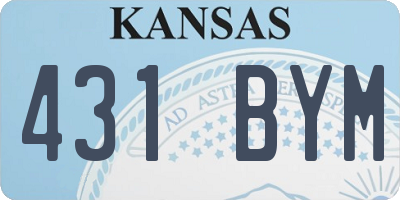 KS license plate 431BYM