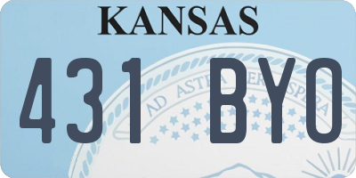 KS license plate 431BYO