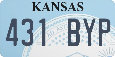 KS license plate 431BYP