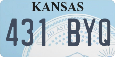 KS license plate 431BYQ
